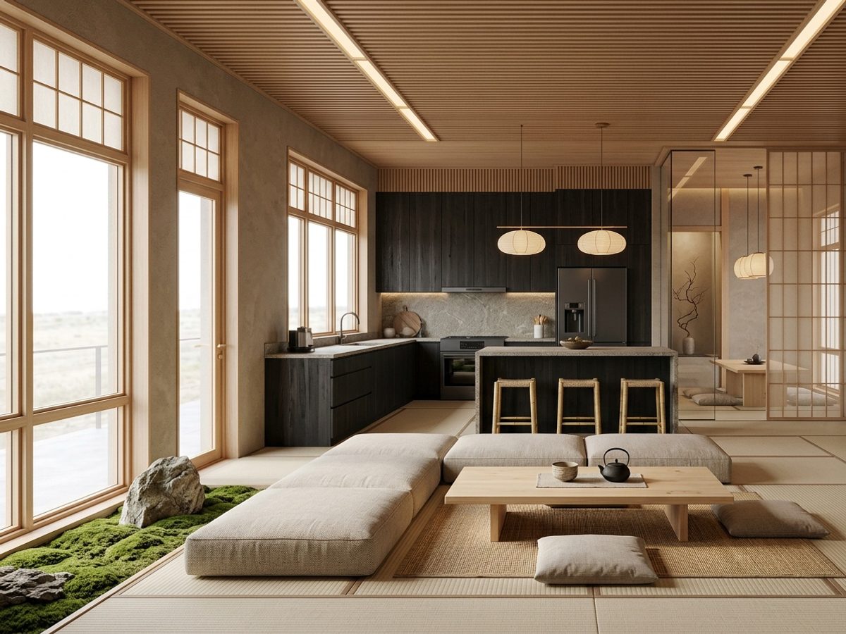 A room before and after a Japanese AI redesign (After)